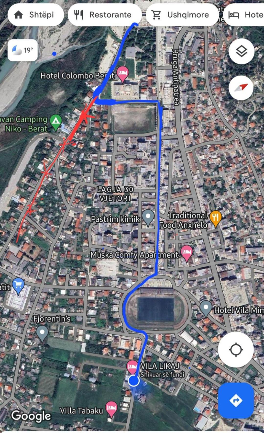 Villa Likaj Berat Kültér fotó